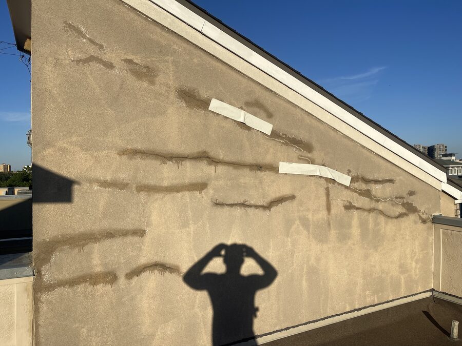 Stucco repair finish